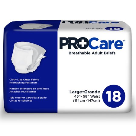 ProCare Adult Briefs, Large, Heavy Absorbency, Case of 72 (CRB-013/2) –  HomeSupply