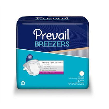 Prevail Breezers Adult Brief, X-Large, Heavy Absorbency Pack of 15