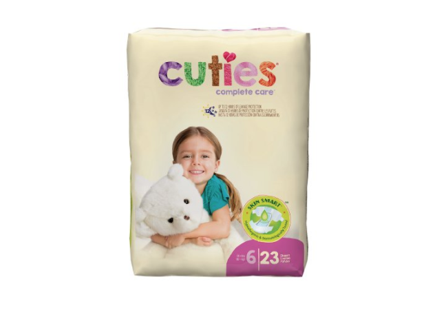 Cuties Baby Diapers, Size 6, Heavy Absorbency, Pack of 23