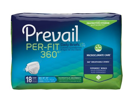 Prevail Per-Fit 360 Adult Brief, Large, Heavy Absorbency, Case of 72