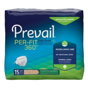 Prevail Per-Fit 360 Adult Brief, X-Large, Heavy Absorbency, Case of 60