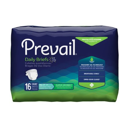 Prevail Adult Incontinence Brief, Small, Heavy Absorbency, Pack of 16